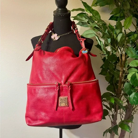 Dooney & Bourke Red Authentic Vintage Dillen Shoulder Bag - Picture 1 of 13